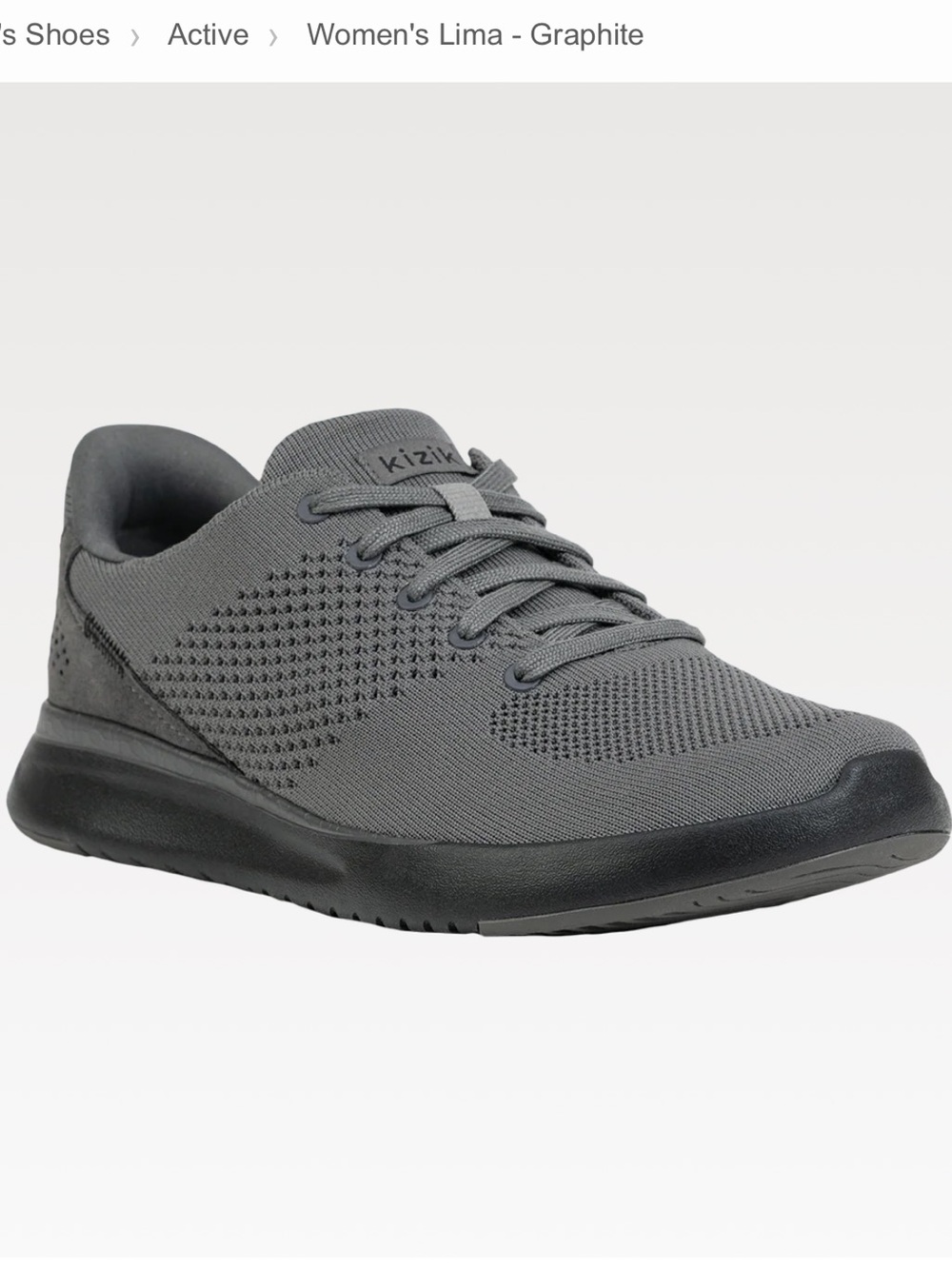 kizik Women's Lima Athletic Shoe - Graphite
